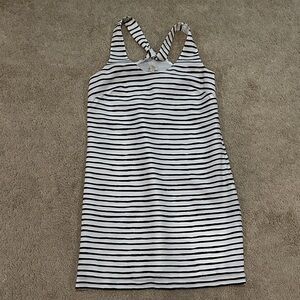 Jcrew Silk Striped Sleeveless Dress